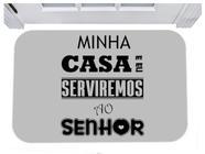 Capacho minha casa e eu serviremos ao senhor tapete 40x60