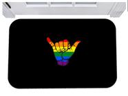 Capacho para porta good vibes orgulho lgbt tapete 40x60