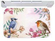 Capacho pássaros natureza flores animais tapete 40x60