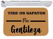 Capacho tire os sapatos por gentileza tapete para porta