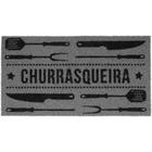 Capacho Vinil Super Print Churrasqueira 40x75cm Kapazi Cinza