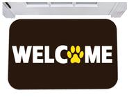 Capacho welcome patinha tapete para porta pet animal 40x60