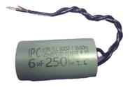 Capacitor 2 Fios 6uf 250v Para Ventilador De Teto - IPC