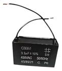 Capacitor De Partida Motor 3,5uf 450vac Cbbb61 2 Fios C/aba