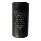 Capacitor Eletrolítico Partida Motores 161/193uf 250v Motor 1/4 50/60 Hz Anti-Chama JL Capacitores