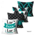 Capas De Almofada Decorativa 40x40 Para Sofá Kit Com 04 Un.