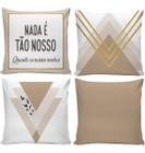 Capas de Almofadas Kit 4 peças (45x45cm) c/ Zíper para Sala Sofá Decoração Exclusiva