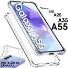 Capas de Silicone TPU para Samsung Galaxy A55, A35, A25, A15 e A05 (4G e 5G)