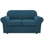 Capas de sofá H.VERSAILTEX, 3 peças para 2 almofadas, Loveseat Deep Teal