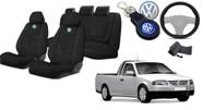 Capas de Tecido Saveiro 1999-2009: Proteção e Elegância + Volante Personalizado + Chaveiro VW - Iron Tech