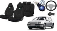 Capas Exclusivas para Bancos do Golf 2000-2006 + Volante e Chaveiro VW Incluso - Iron Tech