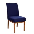 Capas Para Cadeira Jantar 12 Lugares Elastex Luxo Azul Marinho