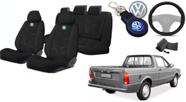 Capas Premium para Bancos da Saveiro 1982-1997 + Volante e Chaveiro VW