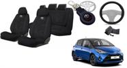 Capas Tecido Personalizado Yaris 12-18 + Volante + Chaveiro - Iron Tech