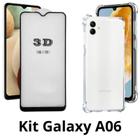 Capinha Anti Choque + Película Tela Frontal de Vidro 3D para Samsung Galaxy A06