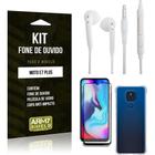 Capinha Moto E7 Plus + Fone De Ouvido P2 + Película 3D