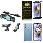 Capinha Moto G31 + Suporte Veicular 3 em 1 + Película 3D