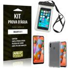 Capinha Prova D'Água Galaxy A11+Capinha Anti Shock+Película