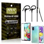 Capinha Samsung A71 + Fone Sport Hs92 + Pelicula 3D