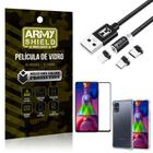 Capinha Samsung M51 + Cabo Magnético 2M + Pelicula 3D Army