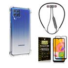 Capinha Samsung M62 + Fone Bluetooth Neckband + Película 3D