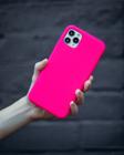 Capinha silicone iphone 13 mini cinza (1) rosa (1)