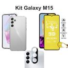 Capinha Transparente + Película de Cerâmica Fosca + Película Câmera para Samsung Galaxy M15