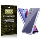 Capinha Transparente + Pelicula de Vidro 3D Moto G35 - Armyshield