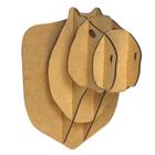 Capivara 3D Decorativa 23 X 23 X 28 Cm Mdf Cru