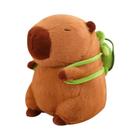 Capivara de Pelúcia Fofa com Mochila - Brinquedo de Pelúcia para Presente