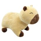 Capivara Pelúcia Creme 22 Cm Comprimento Macia E Fofinha