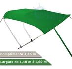 Capota Toldo Nautico 3 Arcos 2,35m Comprimento P/ Lanchas, Barcos de Aluminio e Botes