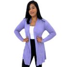 Cardigã Cardigan Feminino Aberto Casaquinho Longo Detalhado