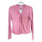 Cardigan Feminino Canelado Poliviscose Detalhe Frontal Rosa Claro Formitz