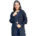 Cardigan Feminino Casaco Trico Trançado Kimono Inverno Frio