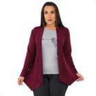 Cardigan Feminino Manga Longa Viscolycra Casual Elegante