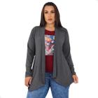 Cardigan Feminino Viscolycra Manga Longa Moda Confortável