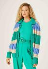 Cardigan Hering Feminino Em Tricô Verde