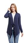 Cardigan plus size feminino casaco kimono com bico manga longa