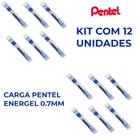 Carga caneta gel pentel energel lr7-c 0.7 azul 12 unidades refil