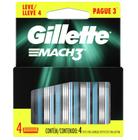Carga Gillette Mach3 Regular - 4 Unidades