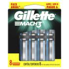 Carga Gillette Mach3 Regular 8 Unidades