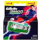 Carga Gillette Mach3 Sensit Futebol L4P3