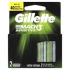 Carga Gillette Mach3 Sensitive Com 2 Unidades