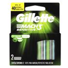 Carga Mach 3 Sensitive Com 2 Cartuchos - Gillette