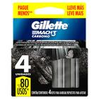 Carga para Aparelho de Barbear Gillette Mach3 Carbono 4 Unidades Leve Mais Pague Menos