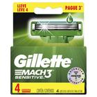 Carga Para Aparelho De Barbear Gillette Mach3 Sensitive Leve 4 Pague 3 Unidades