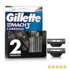 Carga para Gillette MACH3 Carbono com 2 unidades