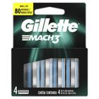 Carga para Gillette MACH3 - Contém 4 Unidades