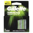 Carga Para Lâmina De Barbear Gillette Mach3 Sensitive - 2 unidades